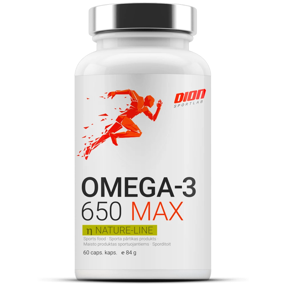 OMEGA-3 MAX 650 1000 mg Žuvų taukai koncentratas (65% Omega-3)
